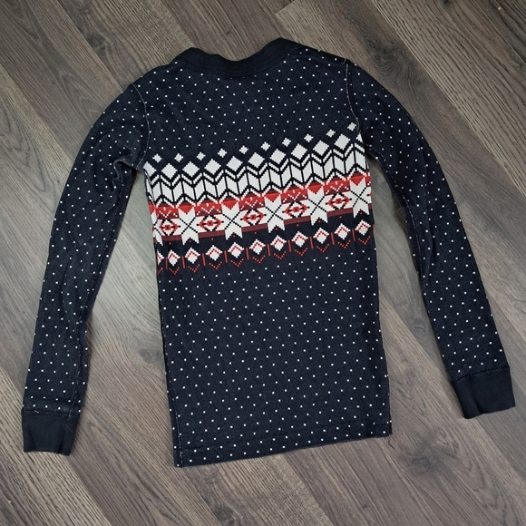 Hanna Andersson Size 6-7 100% Organic Cotton Long Sleeve Knit Pajama Top Winter - Picture 2 of 6